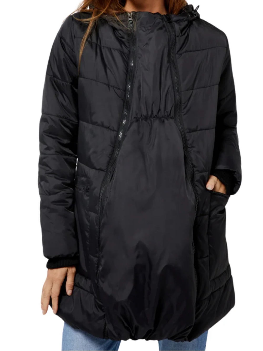 Modern Eternity Gianna 3 in 1 Maternity Hybrid Puffer Jacket